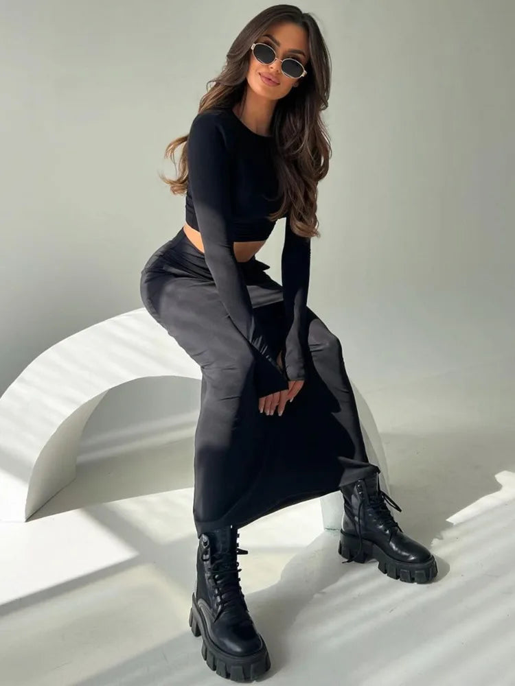 Two-piece set with top and maxi skirt - Buddy