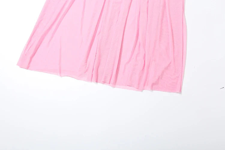 Strapless chiffon maxi dress with ruching and matching scarf decoration - Mia