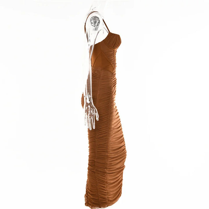 Fitted ruched maxi dress - Noya Lee