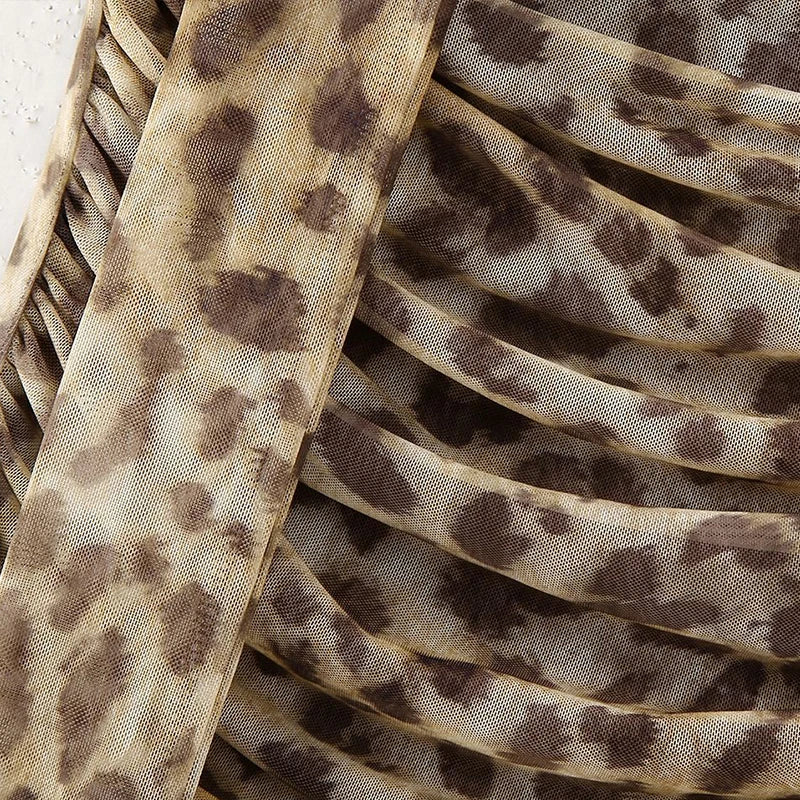 Two-Piece Chiffon Set with Strapless Top and Midi Skirt with Matching Scarf Detail - Liri