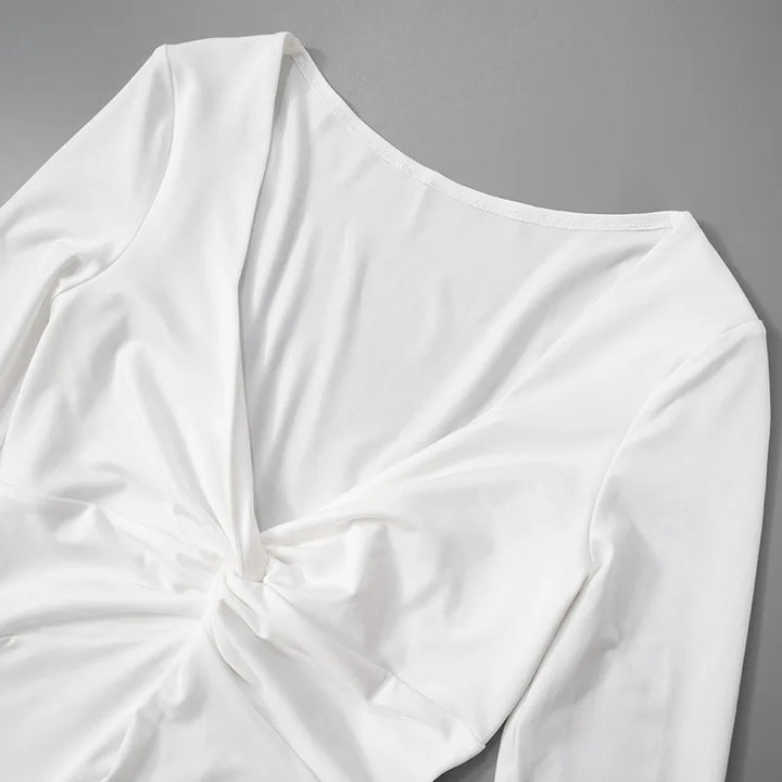 Mini Dress with Ruffle and Bell Sleeves - Doria