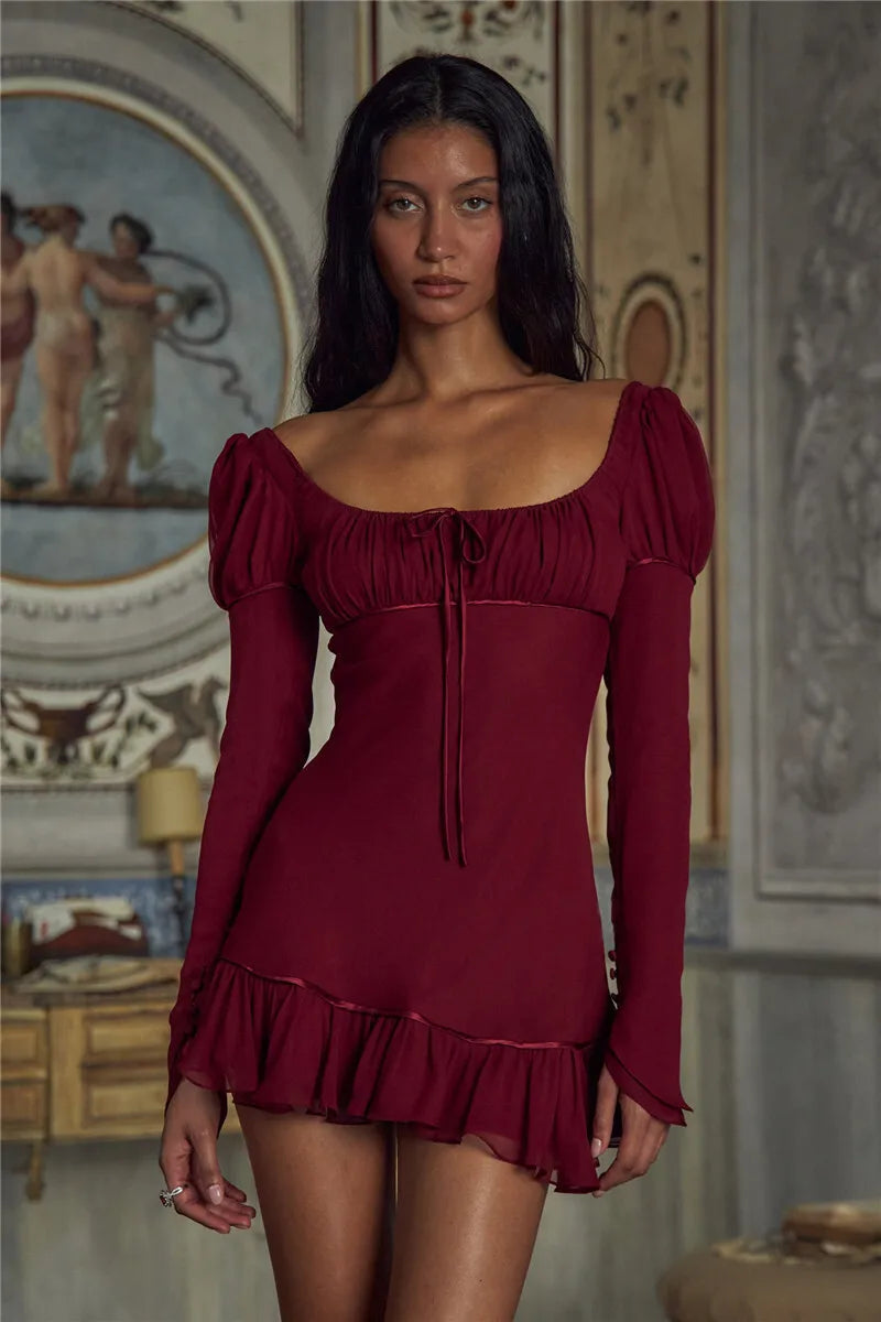Mini dress with bobbin design - Tagel