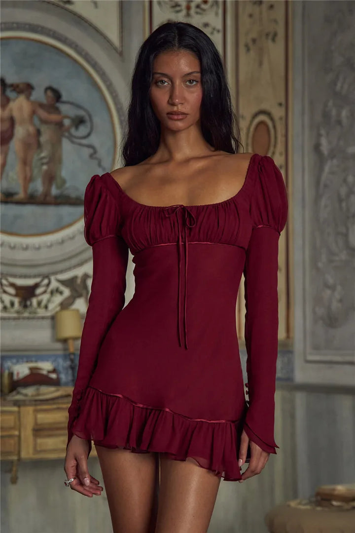 Mini dress with bobbin design - Tagel