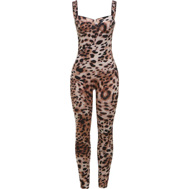 Shaping Leopard Print Jumpsuit - Cameron