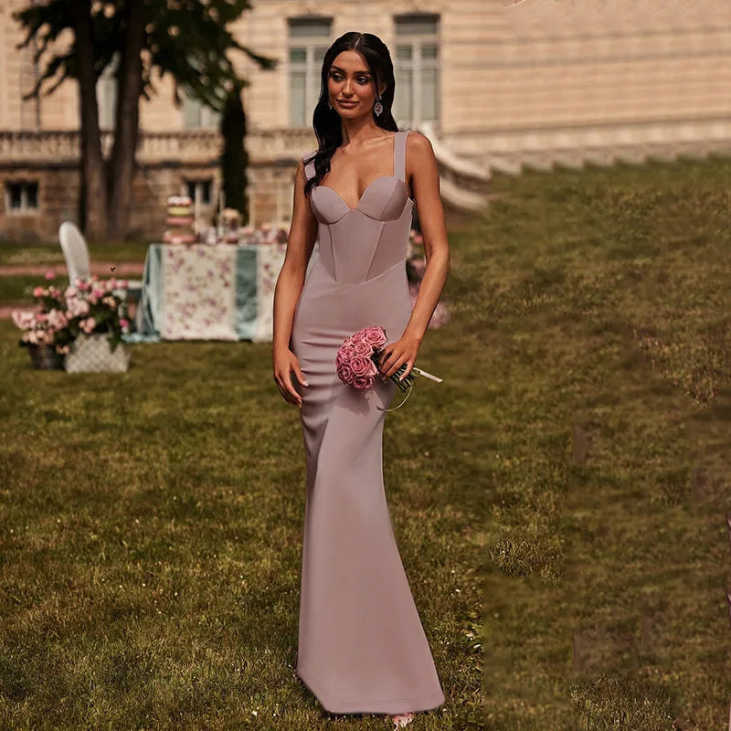 Elegant maxi dress with royal design - Diana