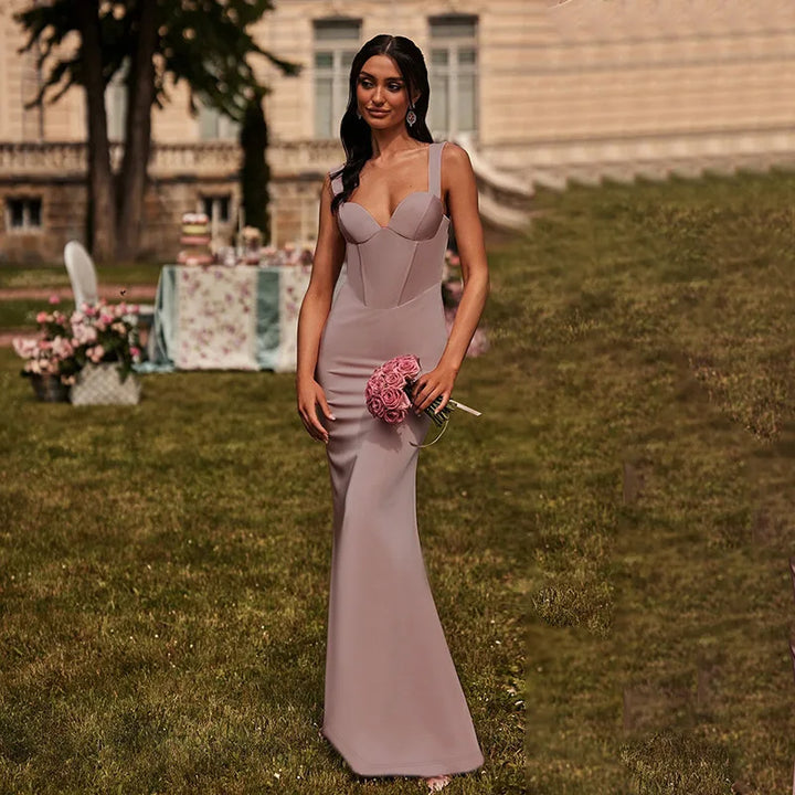 Elegant maxi dress with royal design - Diana