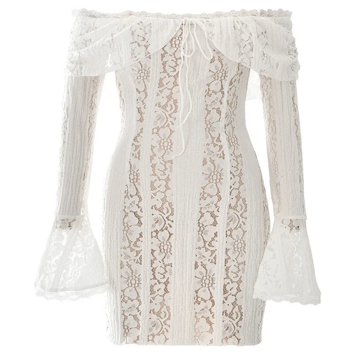 Off-Shoulder Lace Mini Dress - Maria