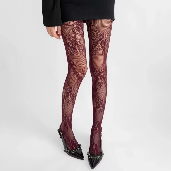 Lace Design Tights