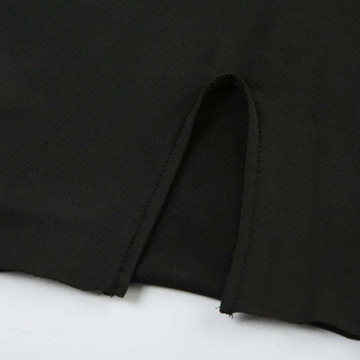 Mini dress with small slit and open back design - NELLY