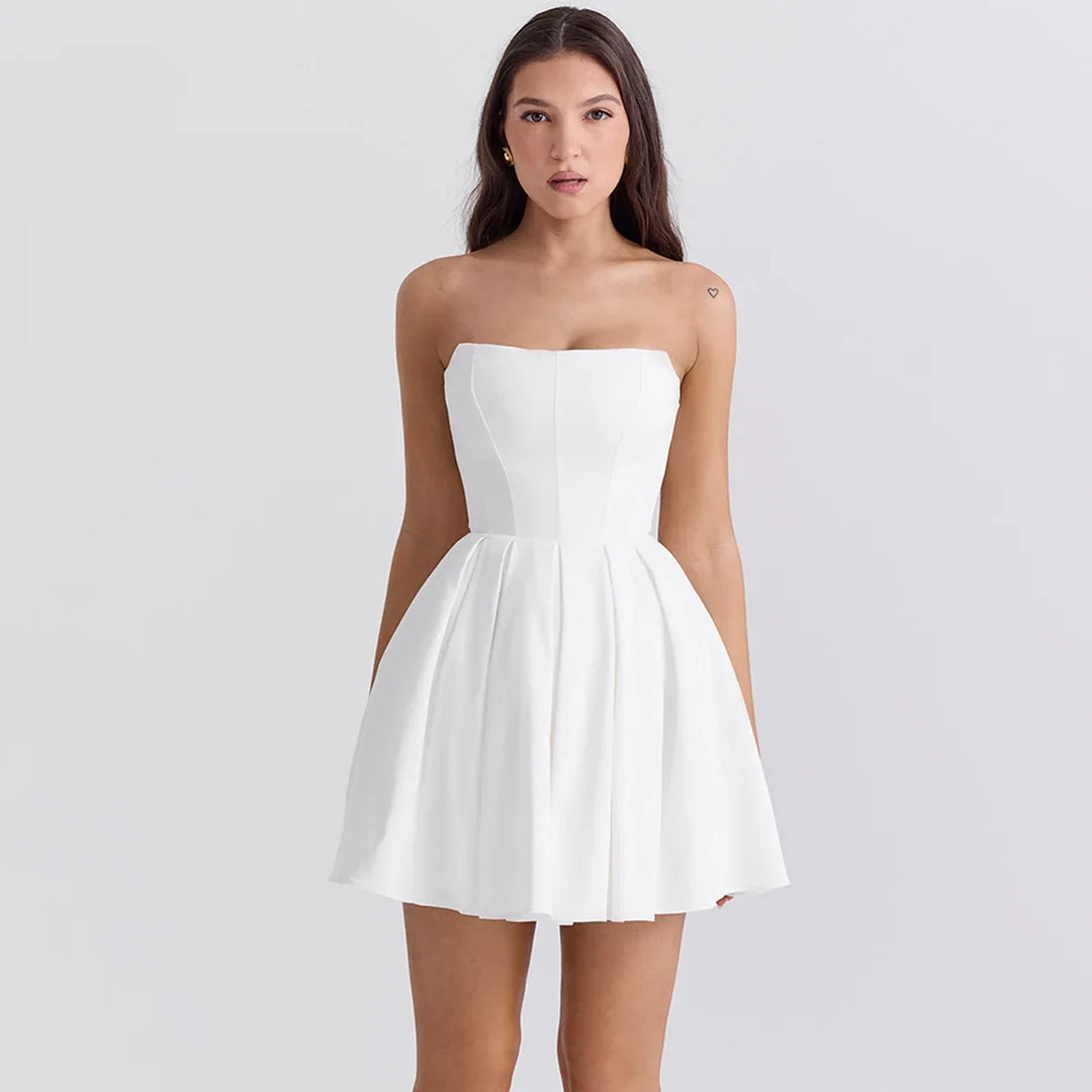 Strapless A-Line Mini Dress - Carla