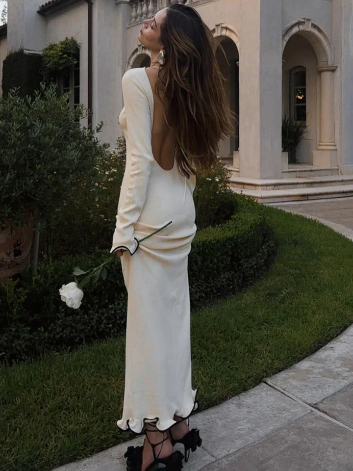 Mini/maxi/strapless knitted dress decorated with waves - RONNIE