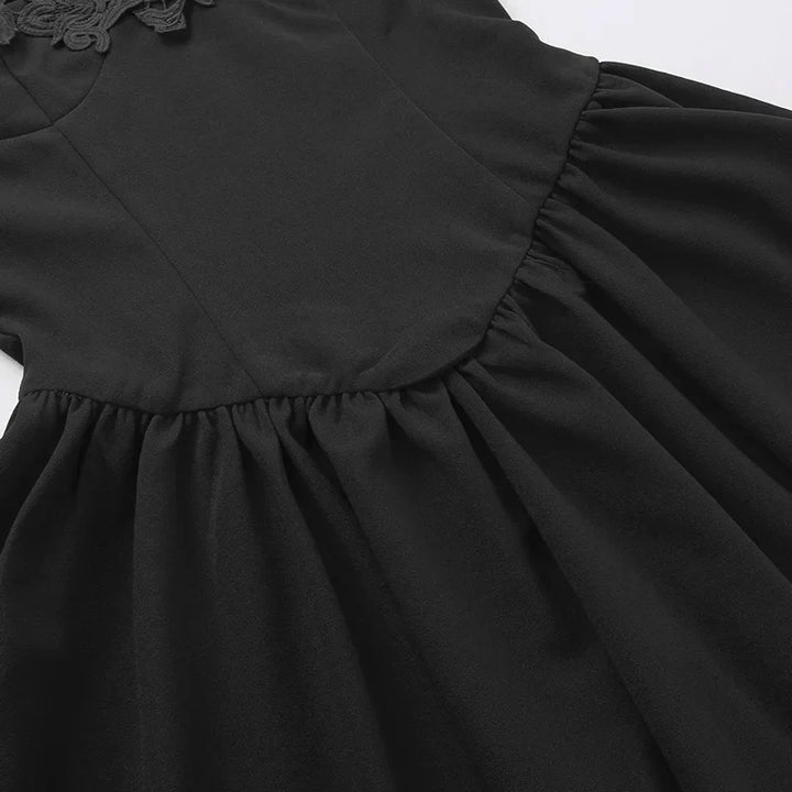 Strapless mini dress with floral embroidery - Linda