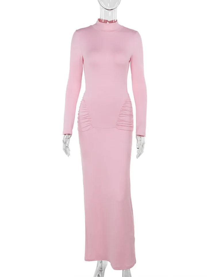 Golf maxi dress with ruching decoration - Veredet