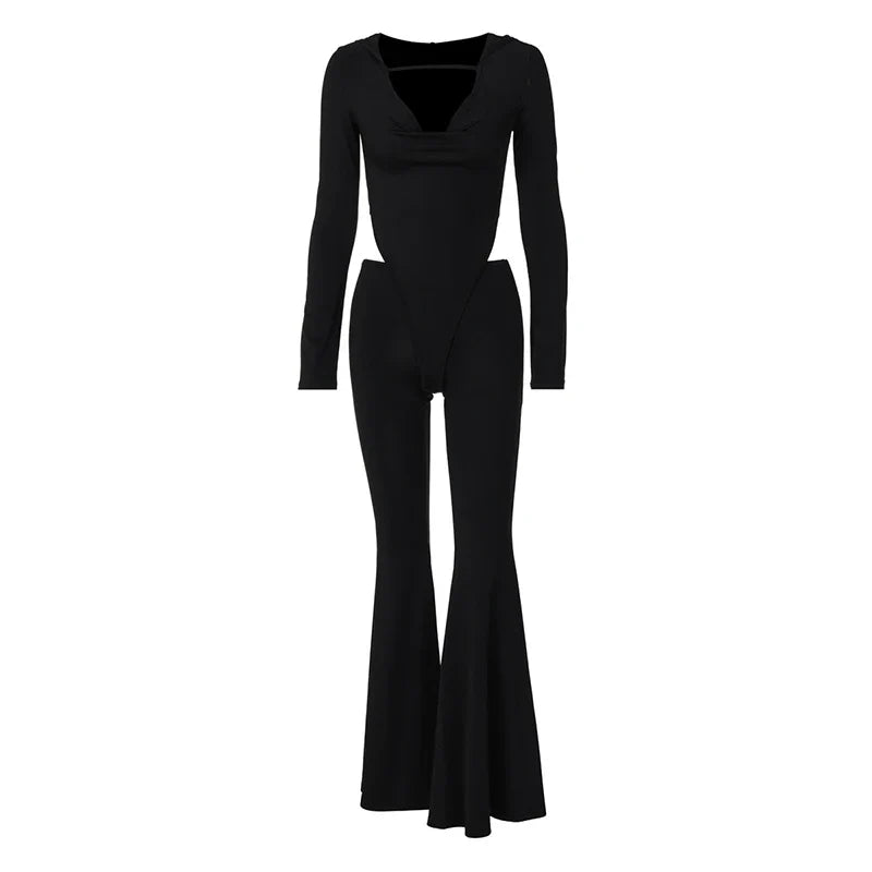 Pedal pushers jumpsuit with hat decoration STREET STYLE - Roxanne