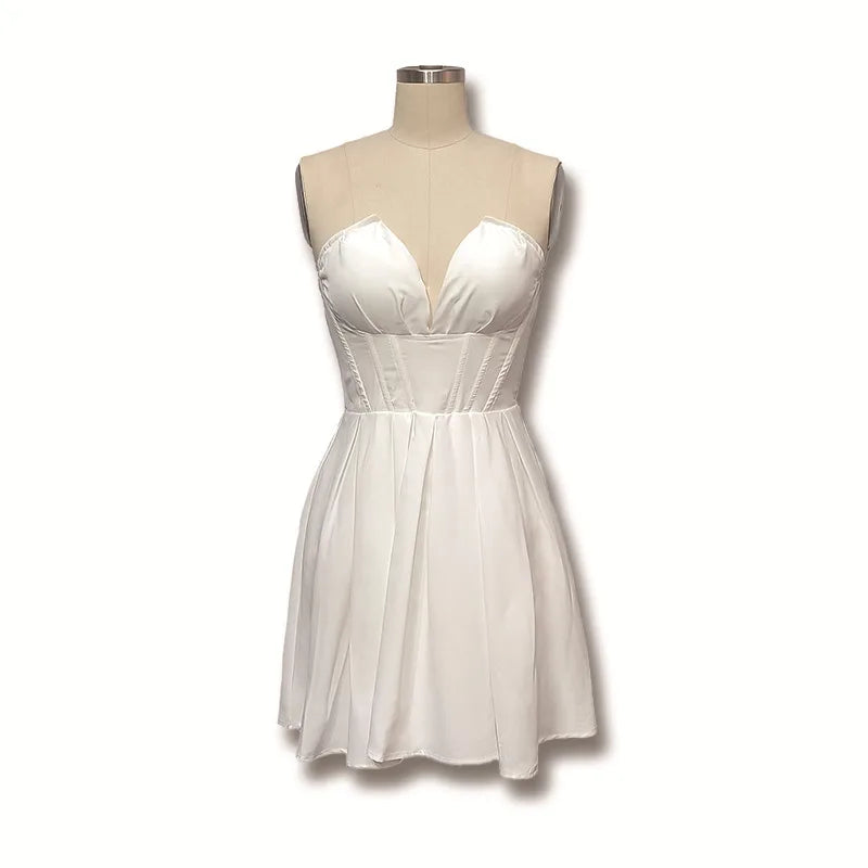 A-line Strapless Mini Dress - Livia