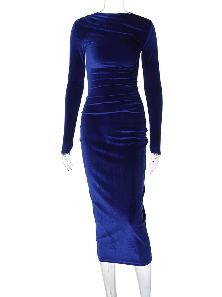 Velvet midi dress - Lorenza