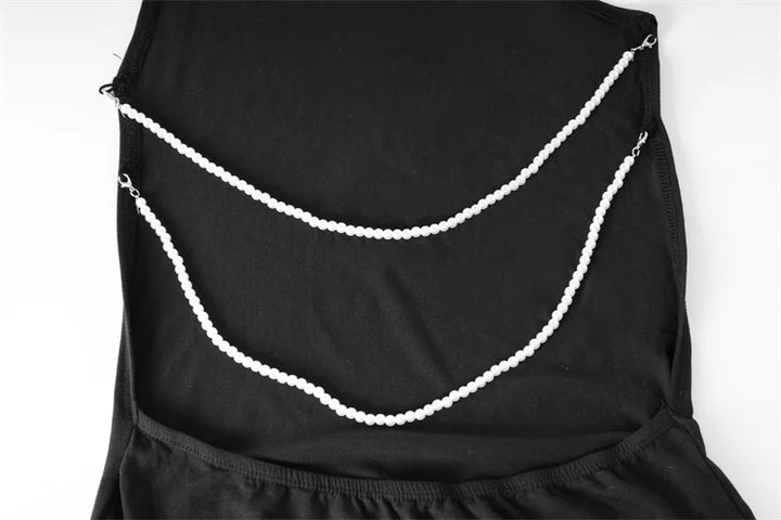 Maxi Dress with Chain Detail on Back and Neck Tie - Annalise