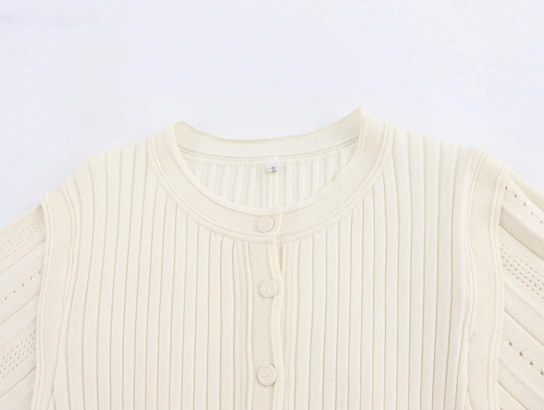 Midi Knitted Dress with French Vintage Design - Mimi