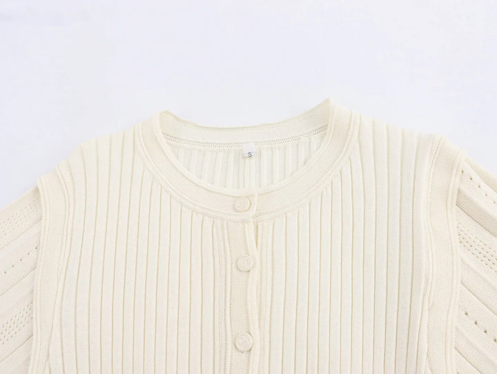Midi Knitted Dress with French Vintage Design - Mimi
