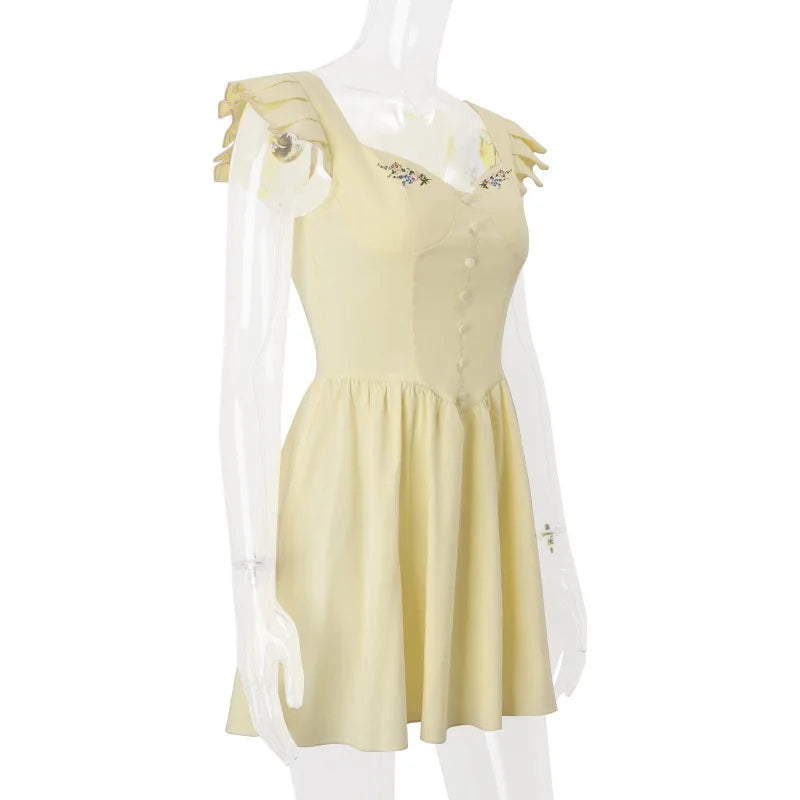 A-line mini dress with vintage design - Amalia
