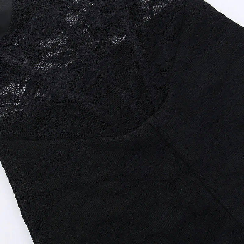 Strapless short pants jumpsuit with lace corset detail - Alex