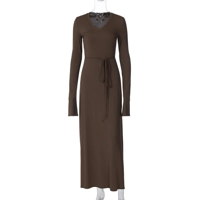 Knitted maxi dress with elegant look - Tula
