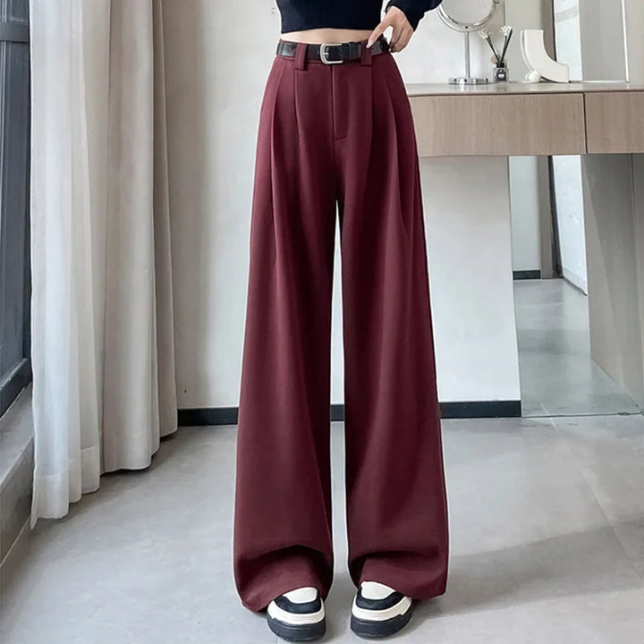 High-waisted tailored pants loose fit