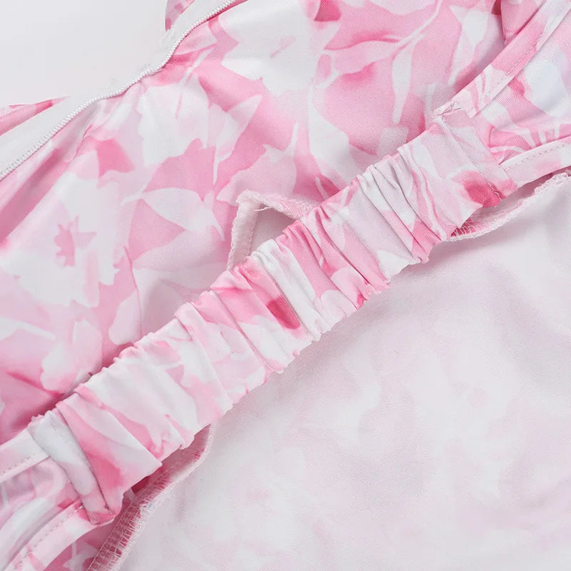 Floral strapless mini dress - Samari