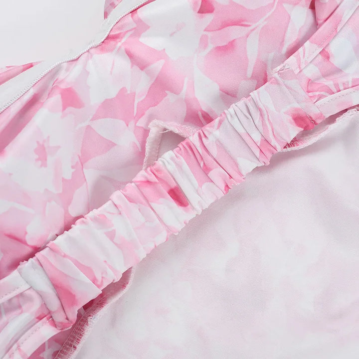 Floral strapless mini dress - Samari
