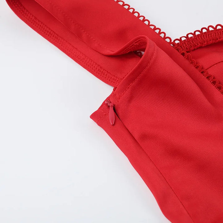 Mini A-Line Dress with Back Tie and Bow Detail - Demi