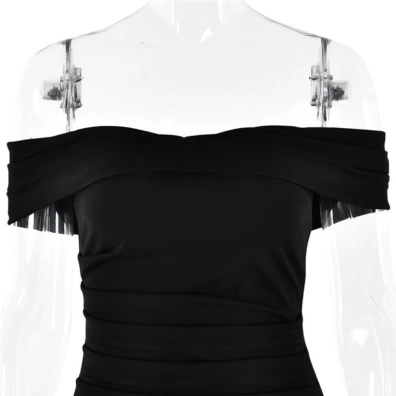 Maxi off-shoulder dress - Tehila