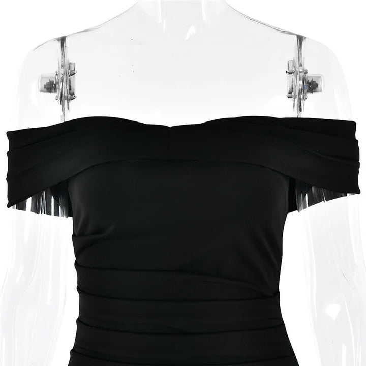 Maxi off-shoulder dress - Tehila