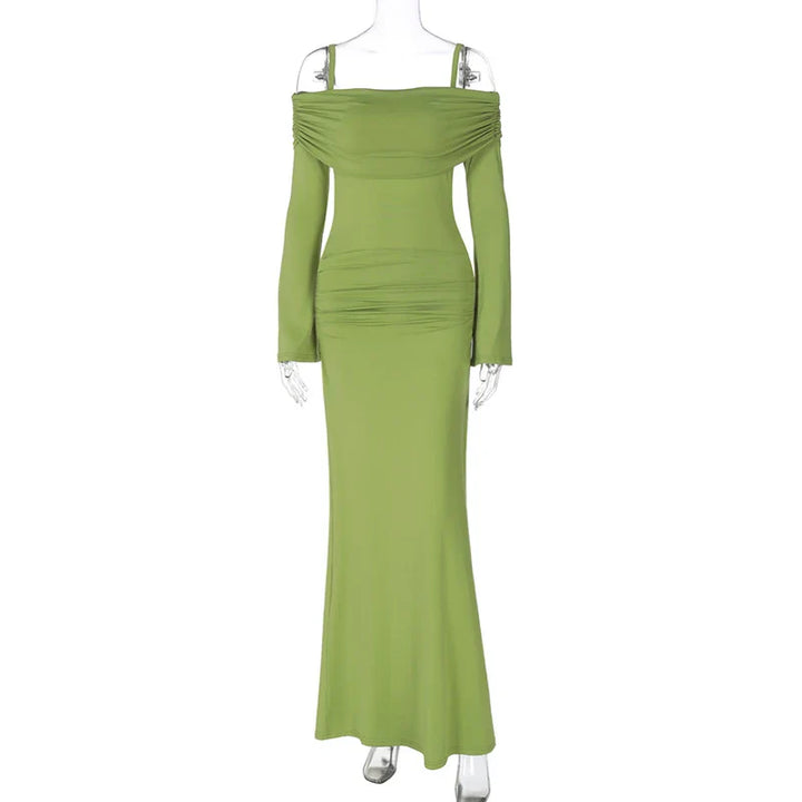 Maxi dress with off-shoulder and strap design - Gala
