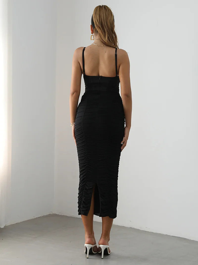 Fitted ruched maxi dress - Noya Lee