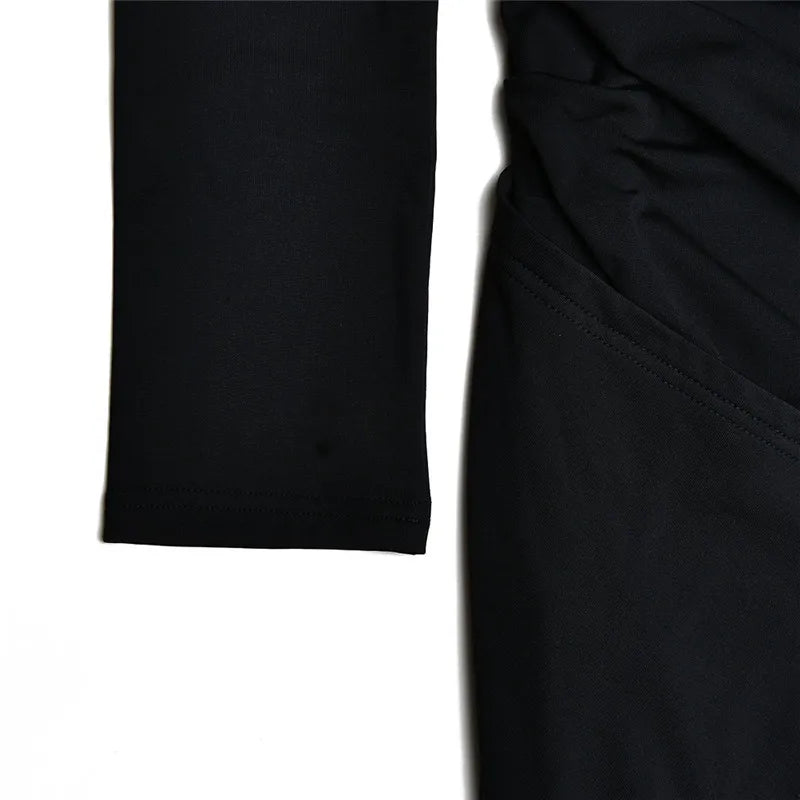 Ruffled maxi dress with shoulder slit and off-shoulder design - Melania