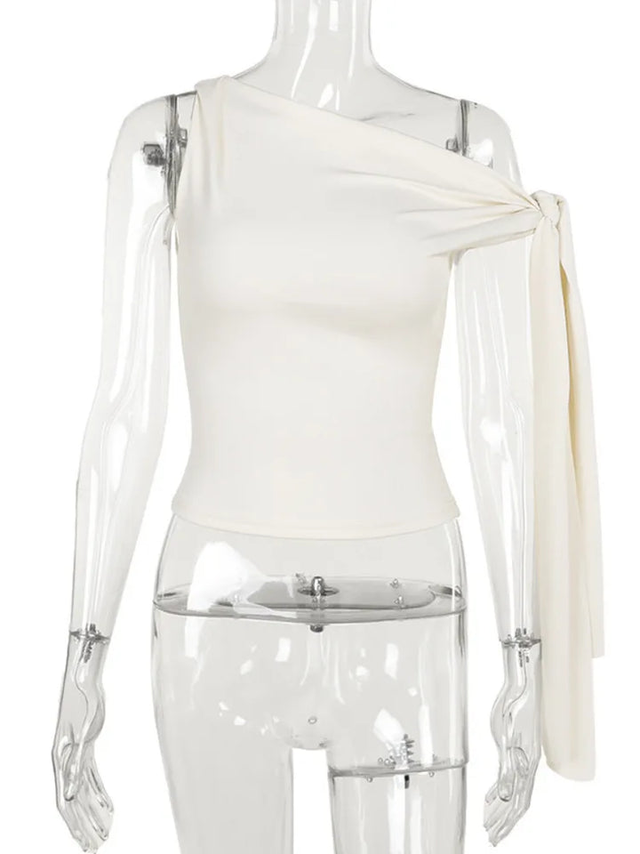 Elegant shirt with shoulder tie design - Harris
