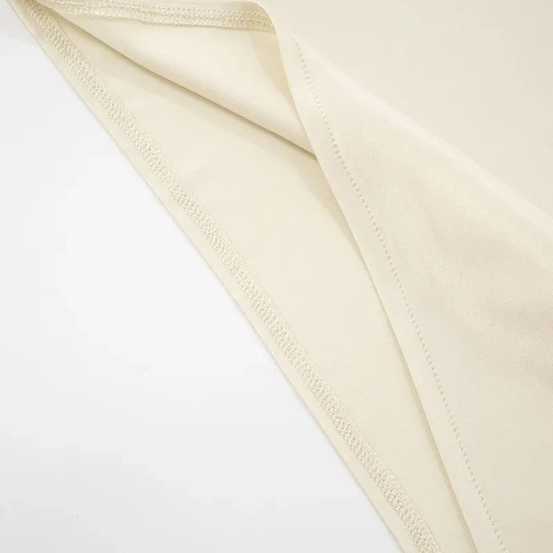 Satin mini dress with V neckline decorated with matching scarf - Karina