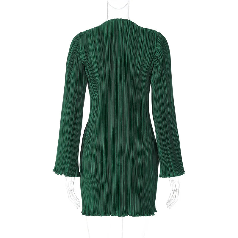 Shiny crepe mini dress - Wanda