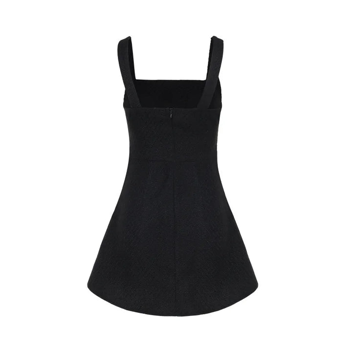 Woven mini dress in A-line cut with pocket decoration - Mili