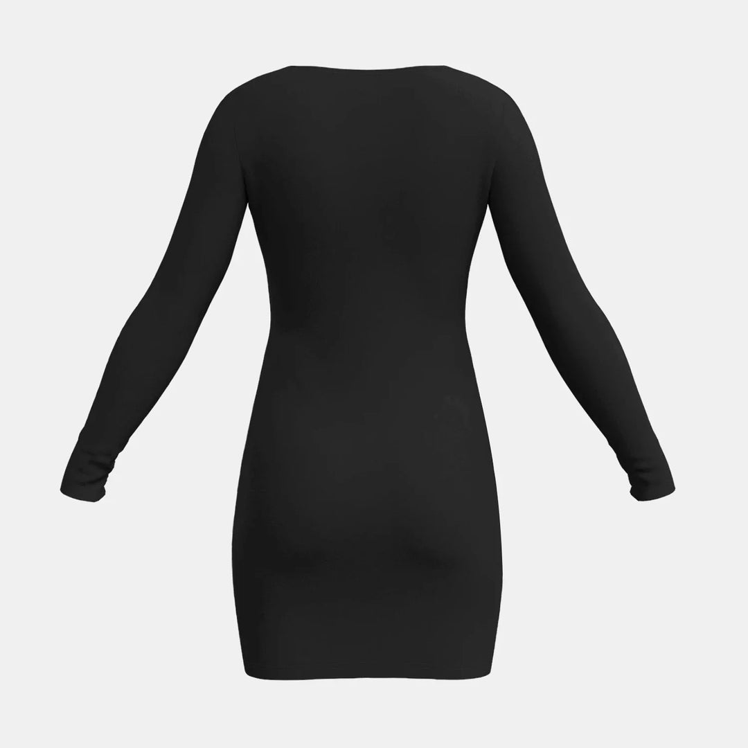Fitted elegant mini dress with mesh detail - Kiana