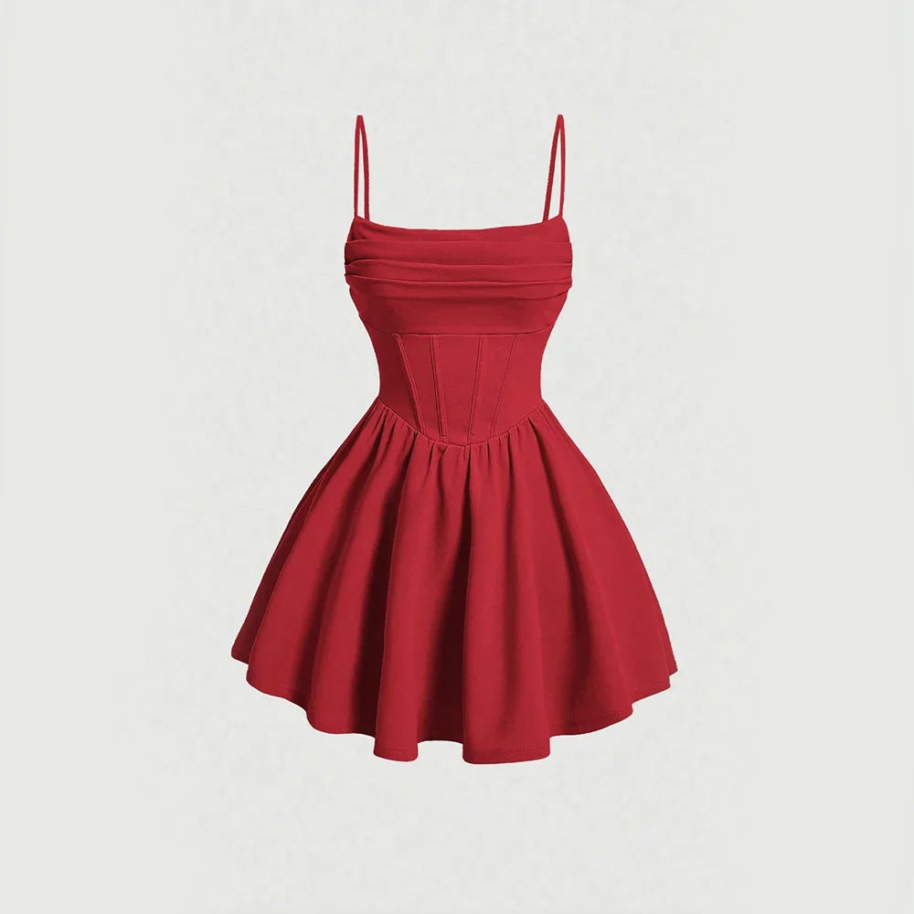 A-Line Ruffled Mini Dress - Antonella