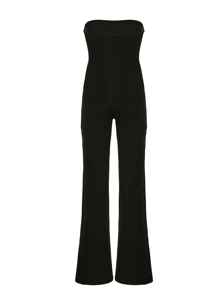 Strapless Jumpsuit with Wide Pants - Shasha