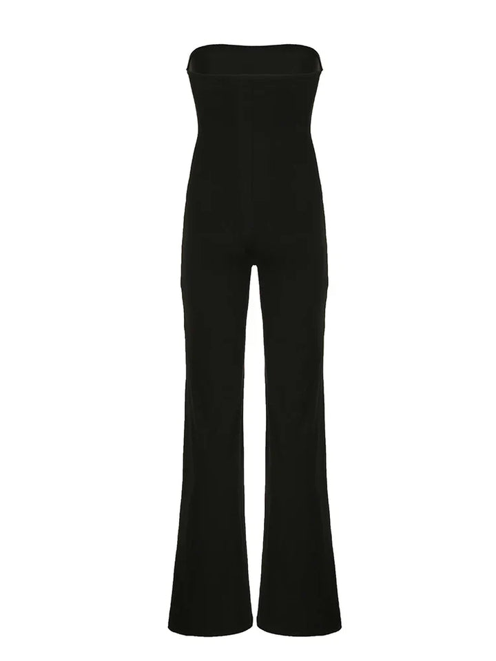 Strapless Jumpsuit with Wide Pants - Shasha
