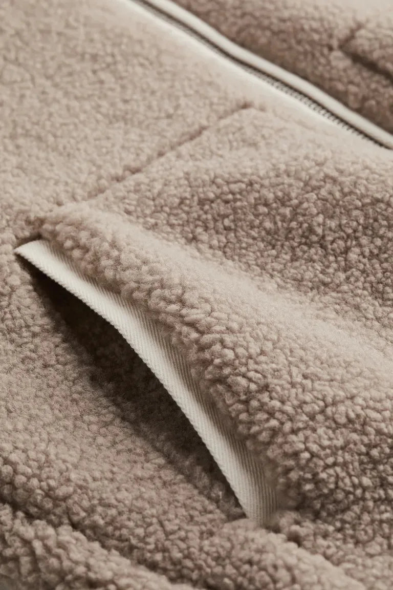 Furry Wool Jacket - Snow