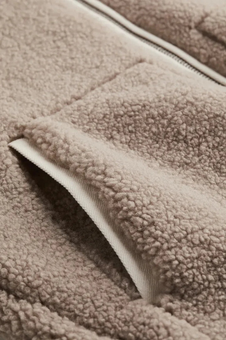 Furry Wool Jacket - Snow