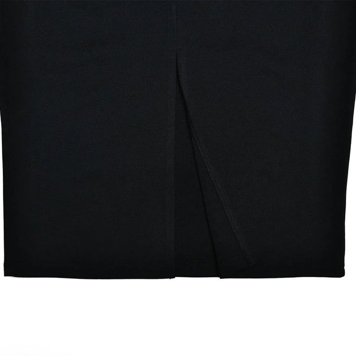 Midi Dress with Chiffon Detail - Tanir