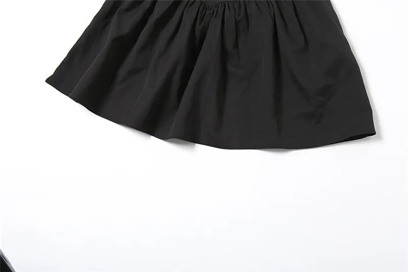 A-Line Mini Dress with Neck Closure - Sahar