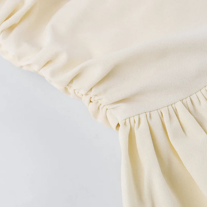 A-Line Strapless Mini Dress with Bow Tie Back - Arbel