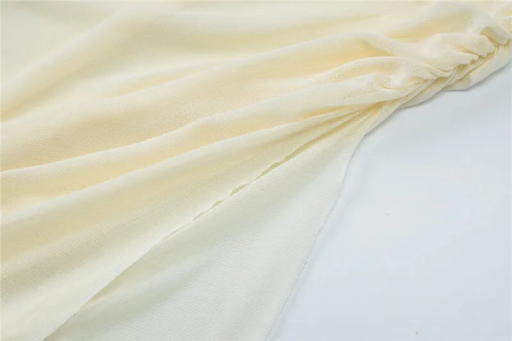 Asymmetric Chiffon Maxi Dress with Slit - Shi Lin