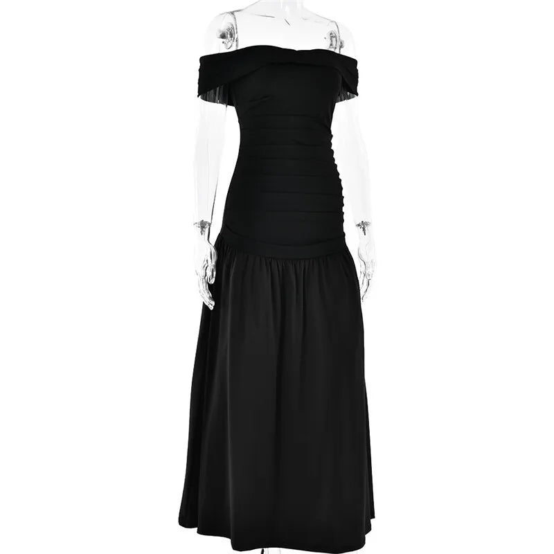 Maxi off-shoulder dress - Tehila